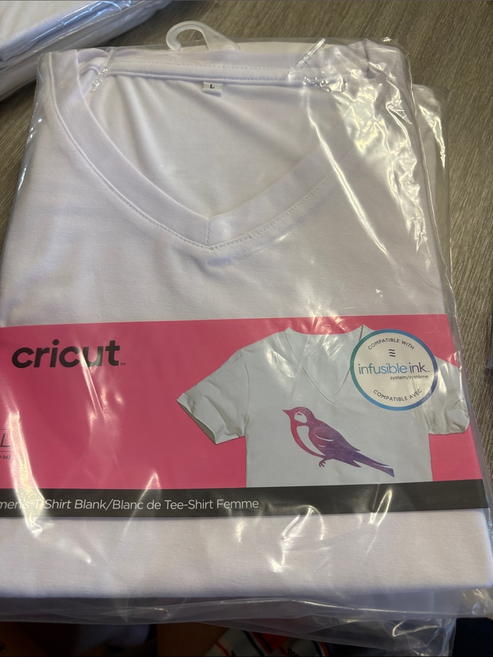 Cricut Kids White V-Neck Tee Craft Shirt